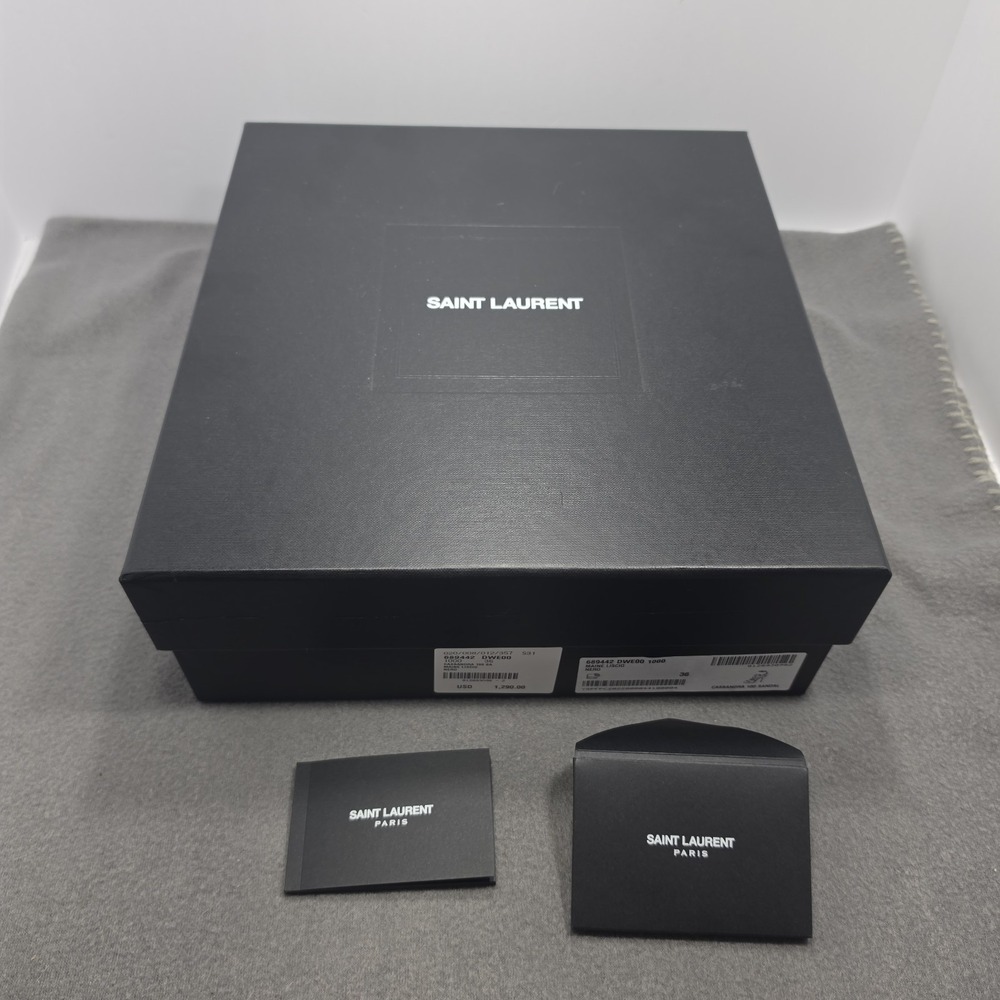 Saint Laurent Gift Box With Tissue envelope and card. 12×11.5×4.5